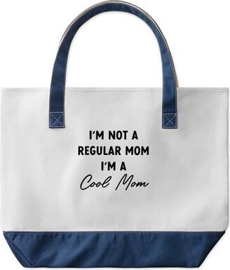 Large Tote Bags: Cool Mom Large Tote, Navy, Photo Personalization, Large Tote, Multicolor