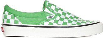 Checkerboard Almond-Toe Slip-On Sneakers