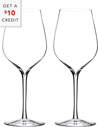 Set Of 2 Elegance Sauvignon Blanc Wine Glasses With $10 Credit