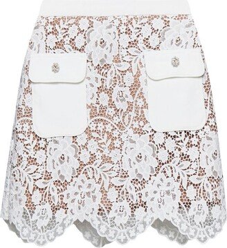 Cord Laced Mini Skirt