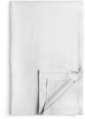 Bombacio Linens Sunset White Brushed Cotton Percale Flat Sheet