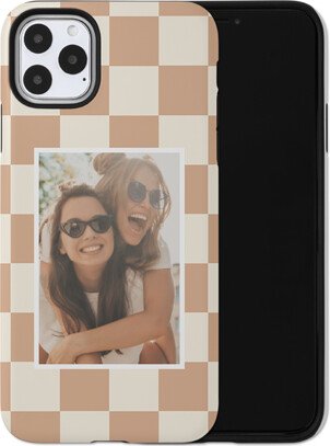 Custom Iphone Cases: Checkerboard Iphone Case, Silicone Liner Case, Matte, Iphone 11 Pro Max, Beige