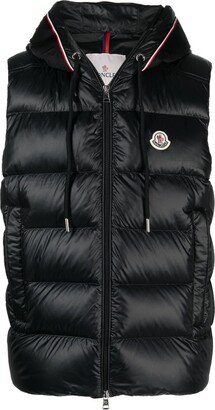 Logo-Patch Quilted Hooded Gilet