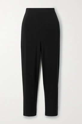 Pencil Stretch-jersey Skinny Pants - Black