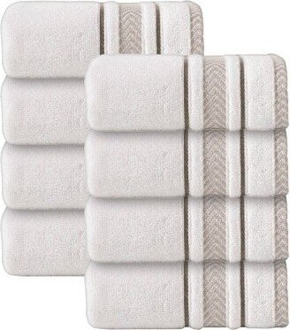 8pc Enchasoft Turkish Cotton Washcloth Set Off White