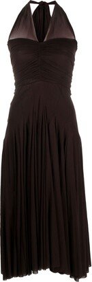 Halterneck Tulle Midi Dress