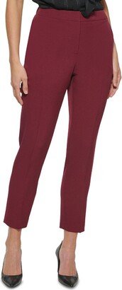 Petites Womens Office Pocket Ankle Pants