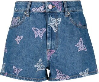 Butterfly Denim Shorts