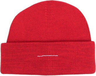 Embroidered-Logo Knitted Beanie