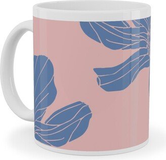 Mugs: Poppies Ceramic Mug, White, 11Oz, Pink