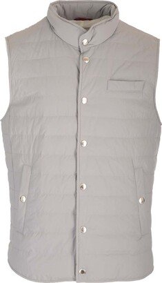 Buttoned Padded Gilet-AD