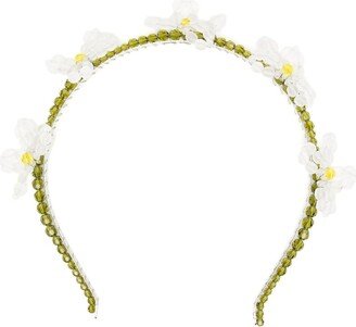 Crystal Beaded Flower Hairband