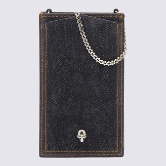 Blue Cotton Denim Phone Holder