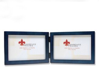 Hinged Double Blue Wood Picture Frame - Gallery Collection - 4