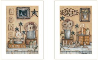 Where Family Friends Gather Ii 2-Piece Vignette by Mary Ann June, White Frame, 14