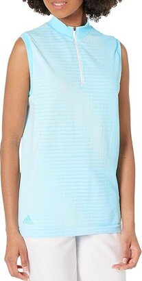 Primeknit Polo Shirt (Bliss Blue) Women's Clothing