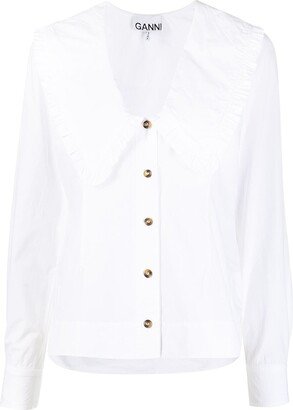 Ruched Organic Cotton Shirt