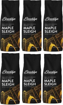 Brooklyn Bean Roastery Brooklyn Beans Flavored Ground Coffee, Maple Sleigh, 6 pack (72 ounces total)