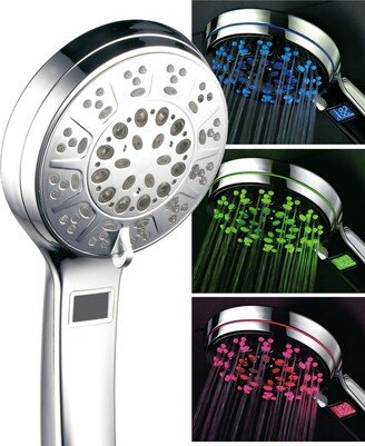 Hotel Spa 3 Color Led Hand Shower with Temperature Display