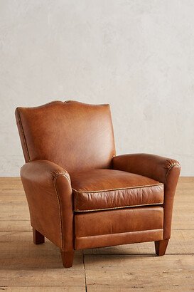 Floral-Trim Leather Corbetta Chair