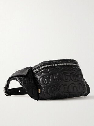 Embellished Quilted Leather Belt Bag