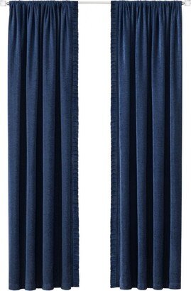 Kate Aurora Lux Living 2 Pack Chenille Rod Pocket Window Curtain Panels