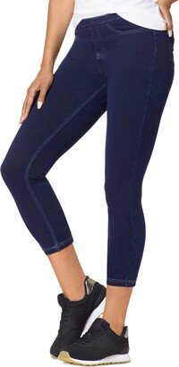 Women's Mid-Rise Pull-On Denim Capri Leggings