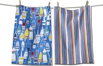 tagltd Oh Buoy! Flour Sack Dishtowel Set Of 2