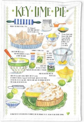 Cut & Sew Tea Towel - Key Lime Pie Recipe By Felicity Jane Design Baking Linen Cotton Canvas Spoonflower