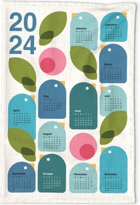 2024 Calendar Tea Towel - Bird By Mariana Valladares Birds Colorful Linen Cotton Canvas Spoonflower