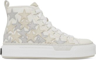 White Stars Court High-Top Sneakers