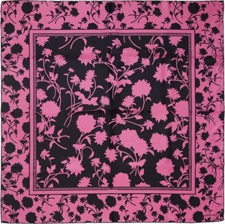 Organic silk twill floral foulard