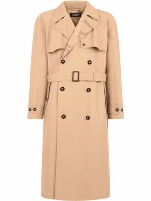 Logo-Embellished Belted Trench Coat