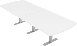 Skutchi Designs, Inc. 12 Person Powered Modular Arc Rectangle Conference Table Metal T-Bases