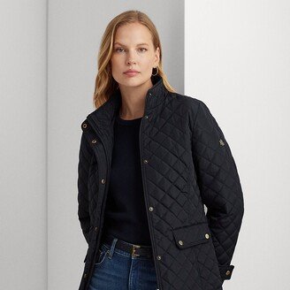 Lauren Petite Ralph Lauren Diamond-Quilted Mockneck Jacket-AA