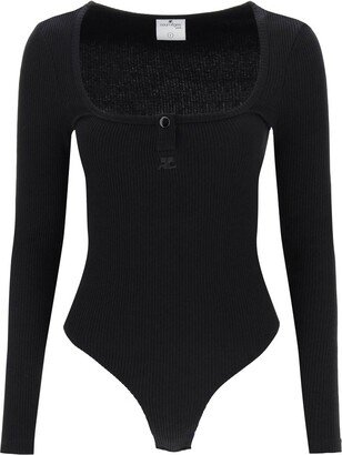 Scoop Neck Long-Sleeved Bodysuit