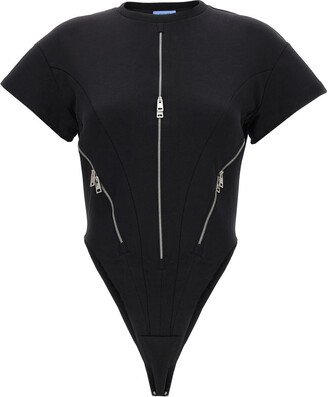 'Zipped Jersey' bodysuit