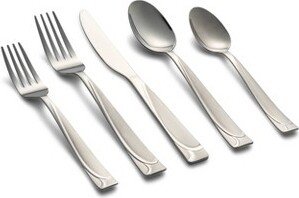 41pc Stainless Steel Mena Frost Silverware Set with Holder