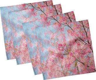 Floral Set of 4 Napkins, 18