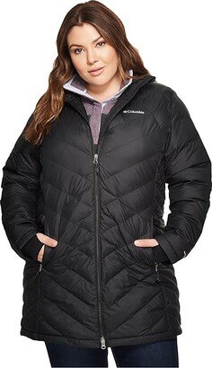 Plus Size Heavenly Long Hooded Jacket (Black) Women's Coat