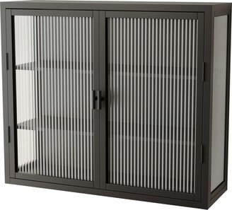 Double glass door wall cabinet