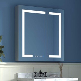 ExBrite LED Lighted Bathroom Medicine Cabinet with Mirror Recessed or Surface led Medicine Cabinet