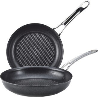 X Hybrid Nonstick Induction Frying Pan Twin Pack Set, 2-Piece, Super Dark Gray