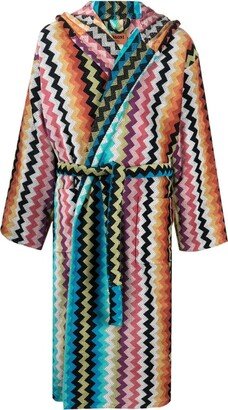 Zig-Zag Print Pattern Robe