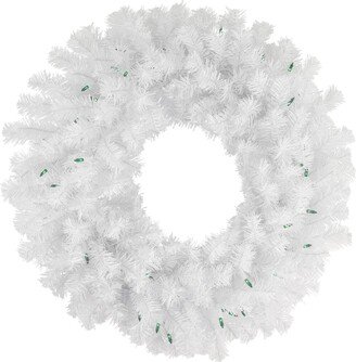 Northlight Pre- Lit Geneva Spruce Artificial Christmas Wreath Lights, 24