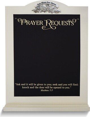 Curata Prayer Requests Wooden and Metal Chalkboard with Matthew 7:7 Verse