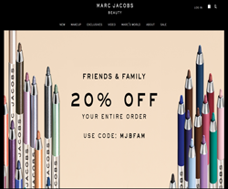 Marc Jacobs Beauty Promo Codes & Coupons