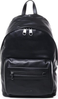 Faux Leather Backpack-AA