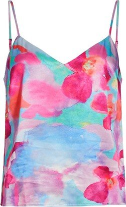 Paola Satin Watercolor Floral Camisole