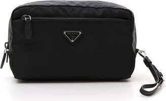 Zipped Logo Cosmetic Pouch